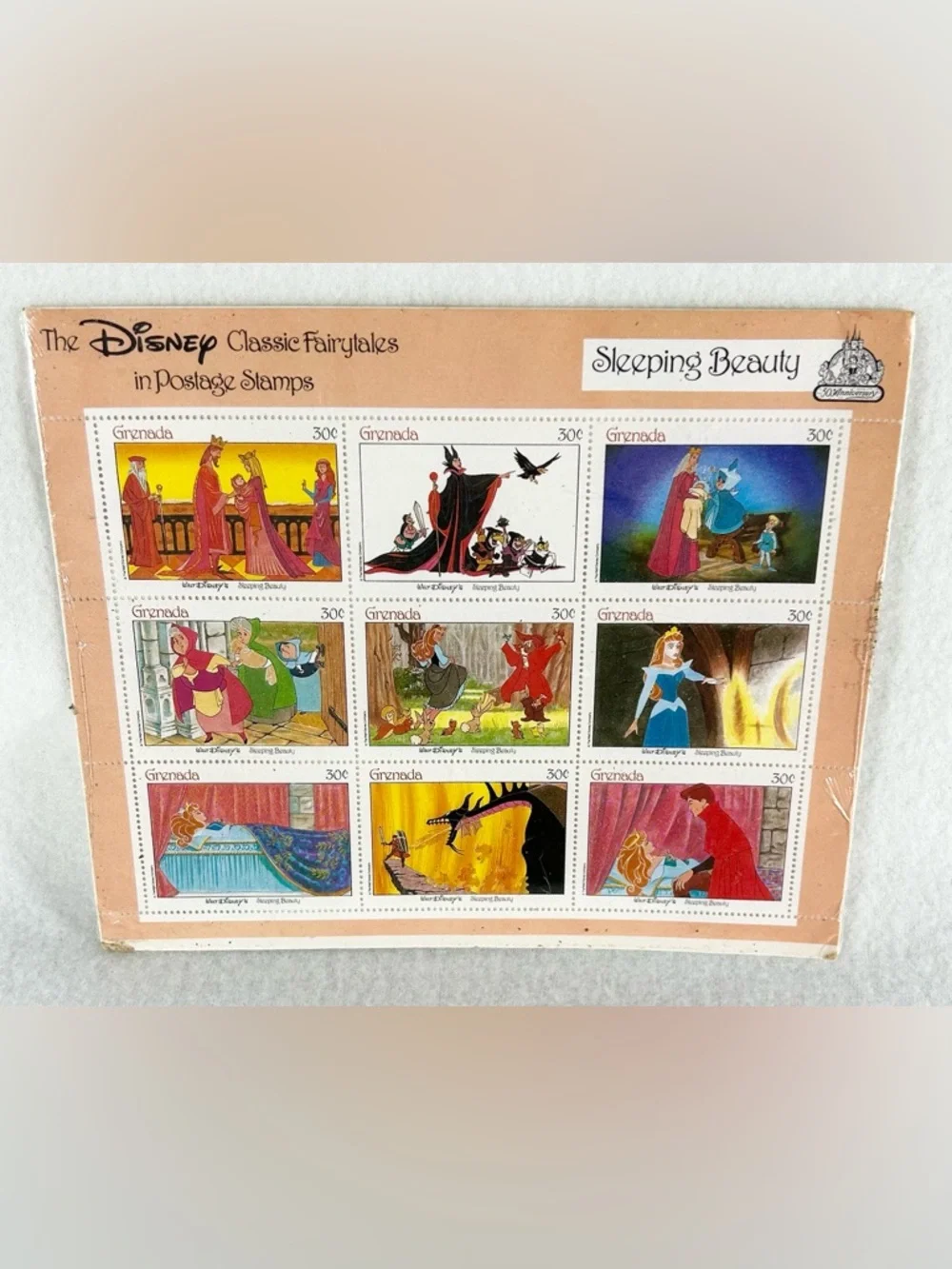 Disney fairytale stamps set of five sheets
